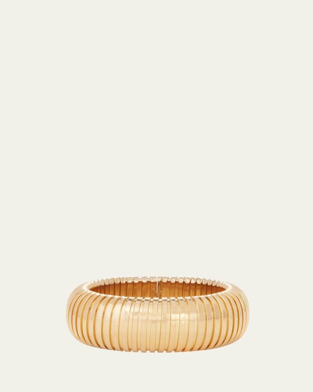 18K Yellow Gold Domed Cuff